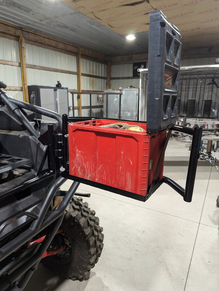 Swing out tailgate with packout Fits with or without OEM rear bumper