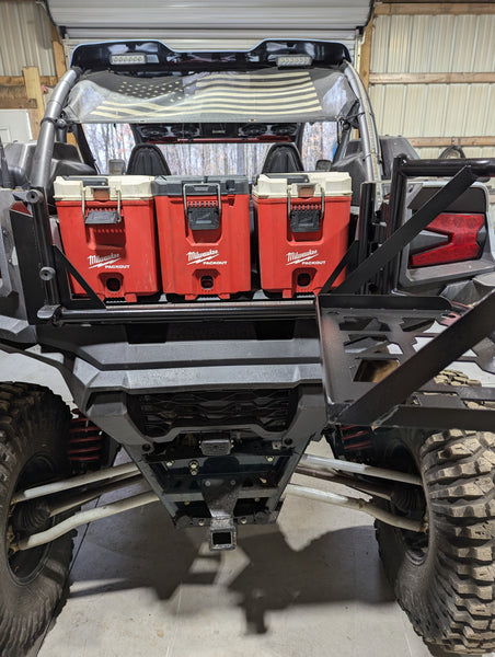 Swing out tailgate with packout Fits with or without OEM rear bumper