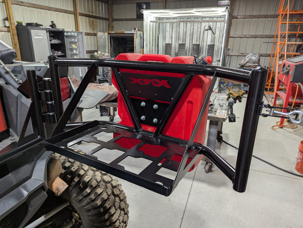 Swing out tailgate with packout Fits with or without OEM rear bumper